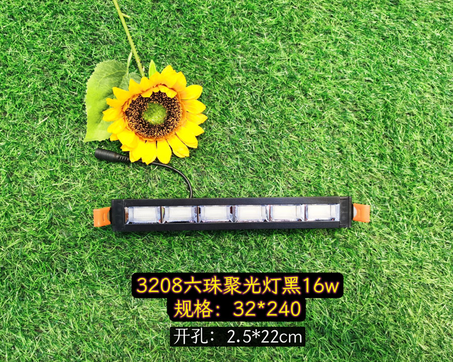 3208六珠聚光燈黑16w